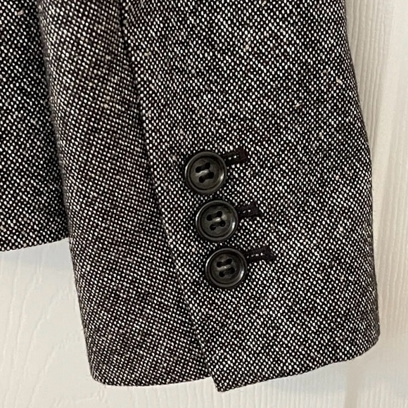 Talbots Ladies 8P Wool Blend Grey Tweed Look Classic Quality Blazer - Picture 5 of 6